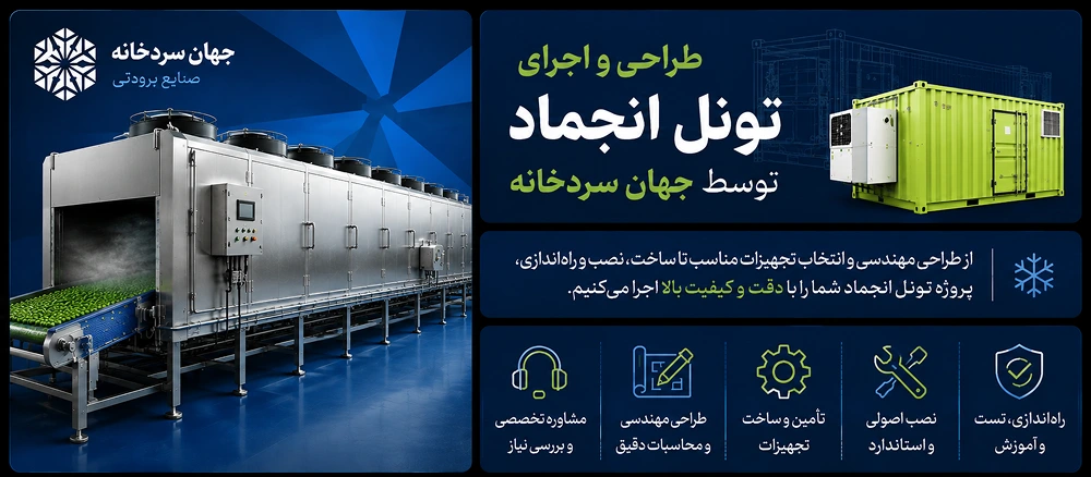 طراحی و اجرای تونل انجماد توسط جهان سردخانه
