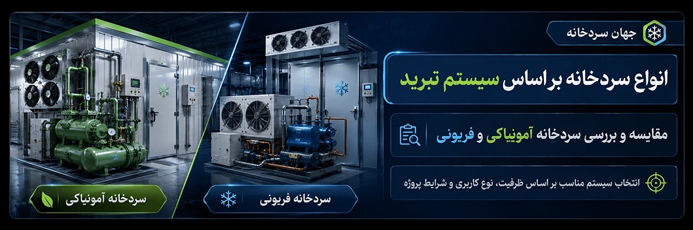 انواع سردخانه بر اساس سیستم تبرید
