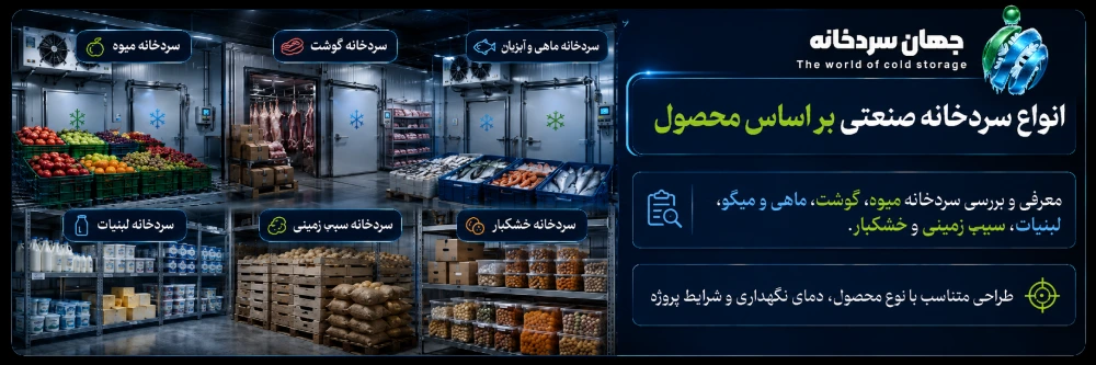 انواع سردخانه صنعتی بر اساس محصول